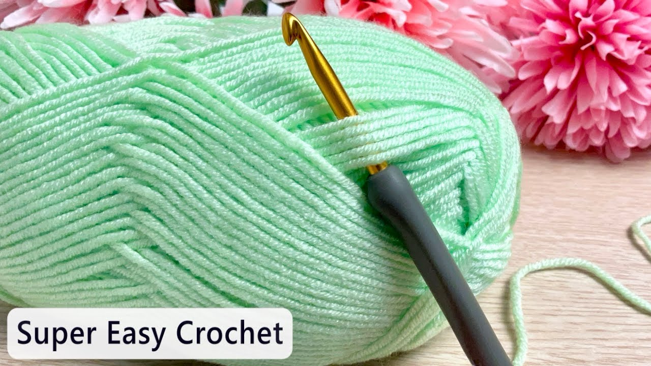 1 РЯД! Легкая вязка крючком, которую Вы НИКОГДА раньше не видели! Элегантный узор крючком для пледа