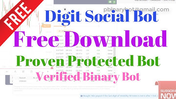 Free Binary.com Bot - Digit Social Binary Bot | Proven Protected Verified Binary Bot