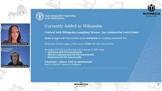 Daniela De Pascalis, Jessica Mathewson, FAO, Wikipedia Day 2023