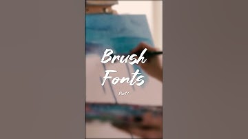 Brush font part 1