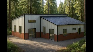 Build Your Dream Home: Epic 45x40 Single-Slope Barndominium Kit [With Lean-To]