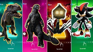 🦖 Jurassic World vs Godzilla vs Spider Head Hause vs Sonic Shadow exe | Coffin Dance 🪩