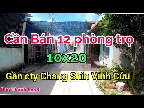 Khảo sát thực tế dãy nhà trọ cần bán có 12 phòng trọ gần cty Changshin KCN Thạnh Phú, Vĩnh Cửu