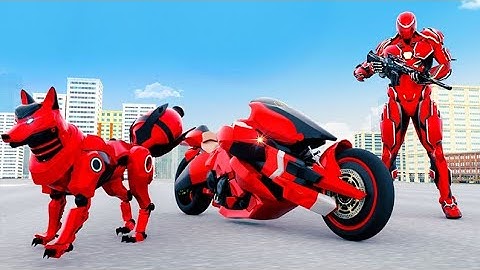 Wild Fox Transform Bike Robot Shooting: Robot Game - Android Gameplay