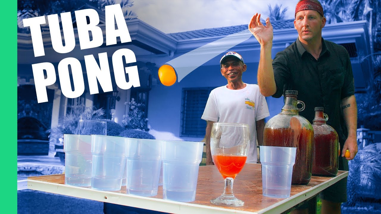 Teaching Filipinos Beer Pong with Bahalina (Tuba) in Argao, Cebu | Best Ever Food Review Show