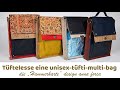 Tueftelesse die hammerharte unisex tüfti multi bag von Anna Forca aus korkstoff und kuloertexx