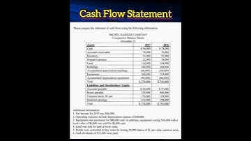 Cash Flow Statement Solved Example #accounting #cashflowstatement #cashflow