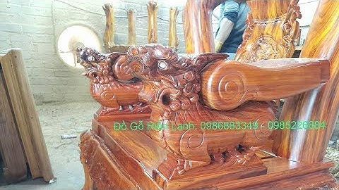 Bộ bàn ghế minh quốc nghê gỗ gụ ta Cột 20, khách Trả 1,9 Tỷ không bán. đồ gỗ Hiền Lanh