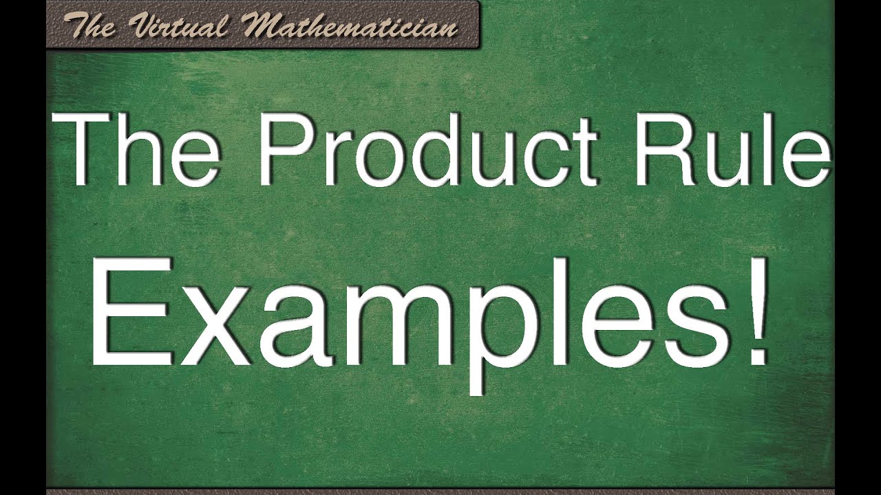 The Product Rule Examples to Learn by YouTube