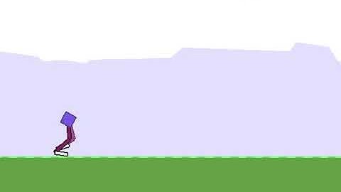 Robot with feet - Wrong Ankle Control - Box2D simulation