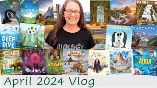 April 2024 Vlog | Top 10 board games played in April, nature-themed games, crowdfunding, coming soon