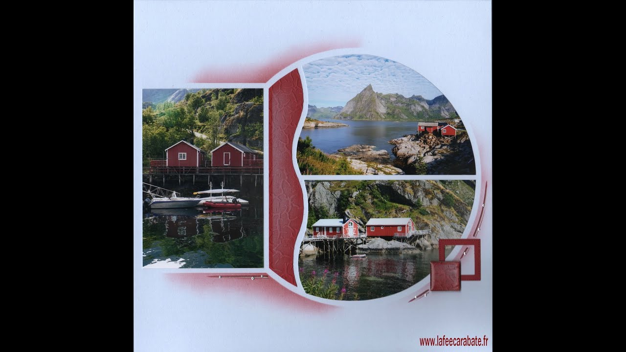 Page de scrapbooking - Détaillée pas à pas - Gabarit Infini