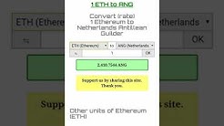 ETH to ANG converter, convert ANG to ETH, Ethereum to Netherlands Antillean Guilder