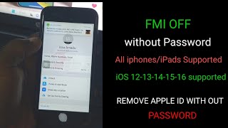 How to turn off Find my iphone FMI without password - sign out iCloud , open menu / Apple ID reset