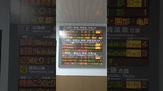 JR福知山駅 発車案内板