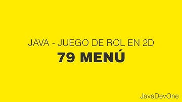 Java - Juego de rol 2D - 79 Menú
