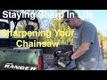 Sharping the Stihl Chainsaw! Staying sharp and being prepared!