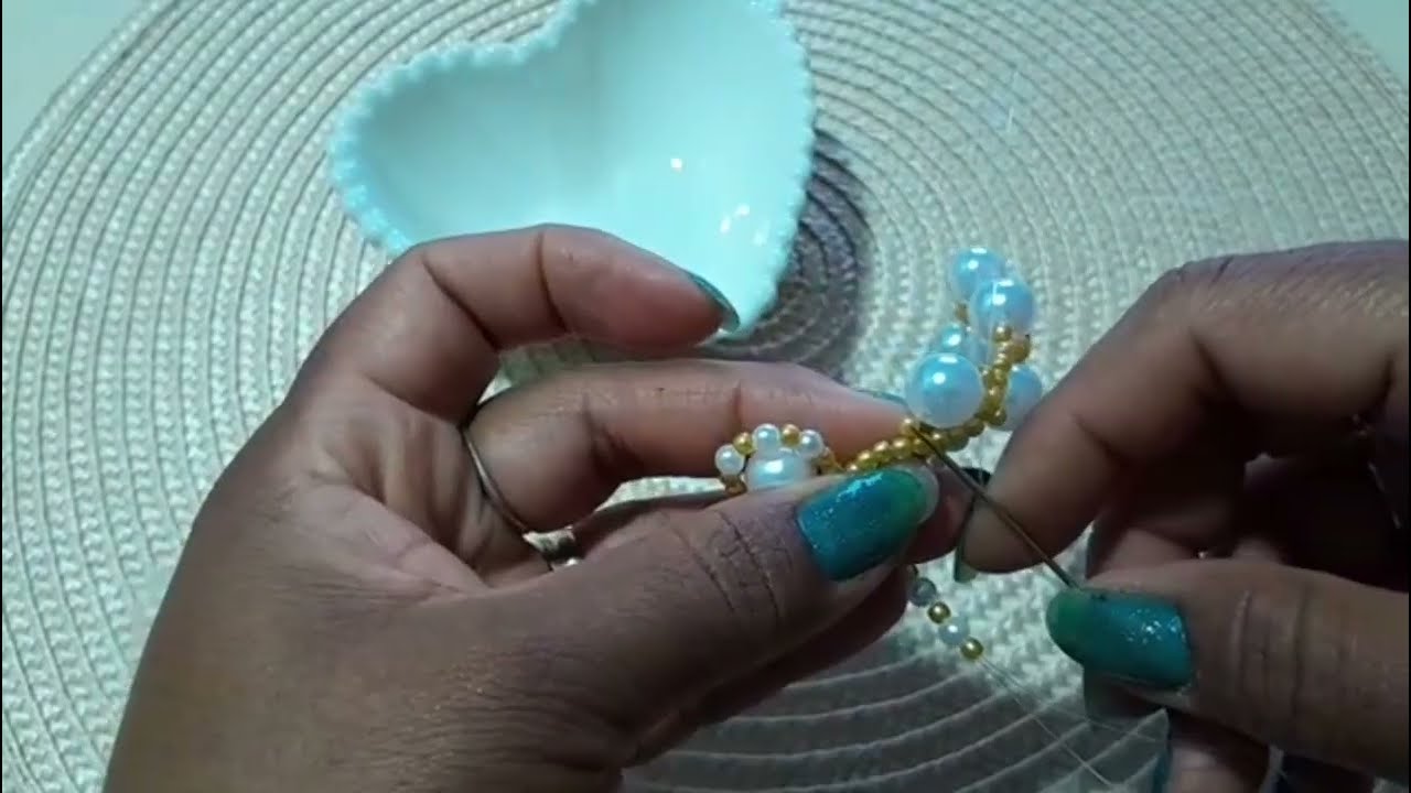 Trama de perolas FACIL,RÁPIDA E ECONÔMICA. PASSO A PASSO.