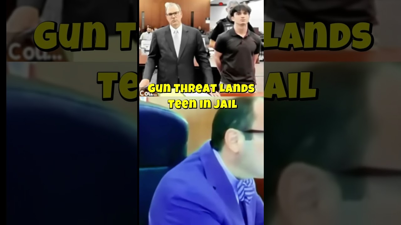 GUN threat lands teen in jail/ shocking court moment  