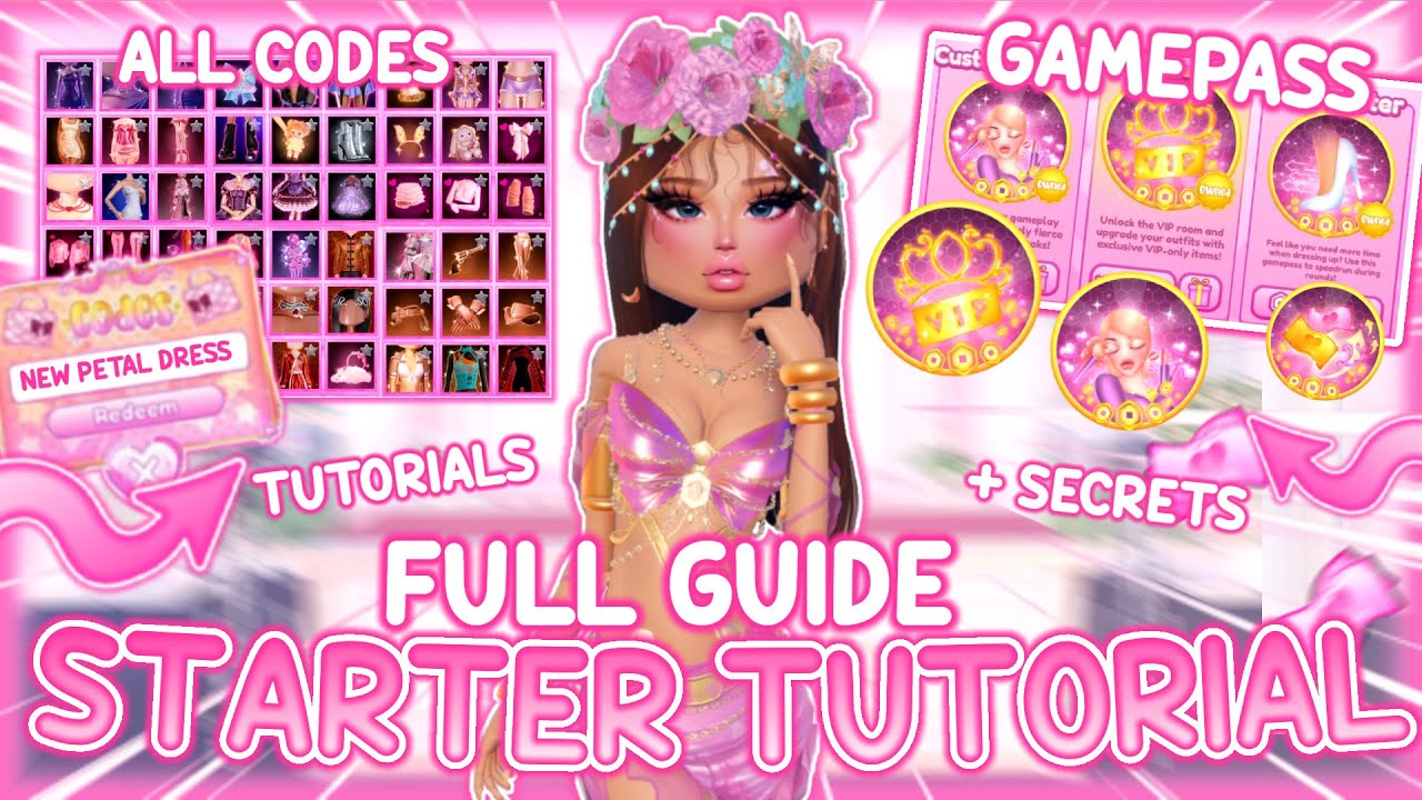 STARTER TUTORIAL HOW TO PLAY DRESS TO IMPRESS *FULL GUIDE + SECRETS AND ALL CODES* | Roblox STARTER TUTORIAL HOW TO PLAY DRESS TO IMPRESS *FULL GUIDE + SECRETS AND ALL CODES* | Roblox