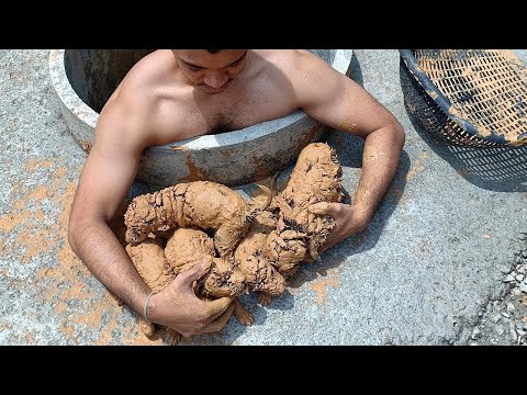 The man had to wash off all the dirt to understand who he saved