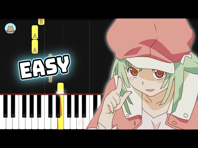 Bakemonogatari OP 4 - Renai Circulation - EASY Piano Tutorial u0026 Sheet Music class=