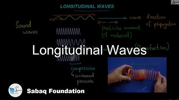Longitudinal Waves, General Science Lecture | Sabaq.pk