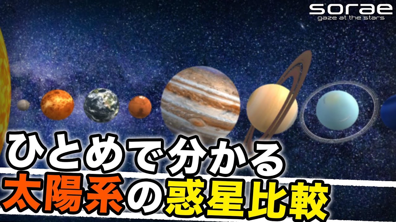惑星や準惑星 太陽 月の比較動画 サイズや自転の違いがよくわかる Sorae 宇宙へのポータルサイト