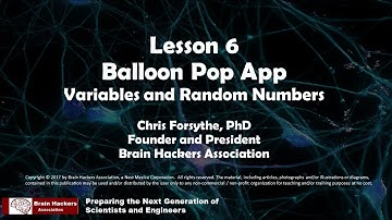 Lesson 6 Balloon Pop App Video Tutorial