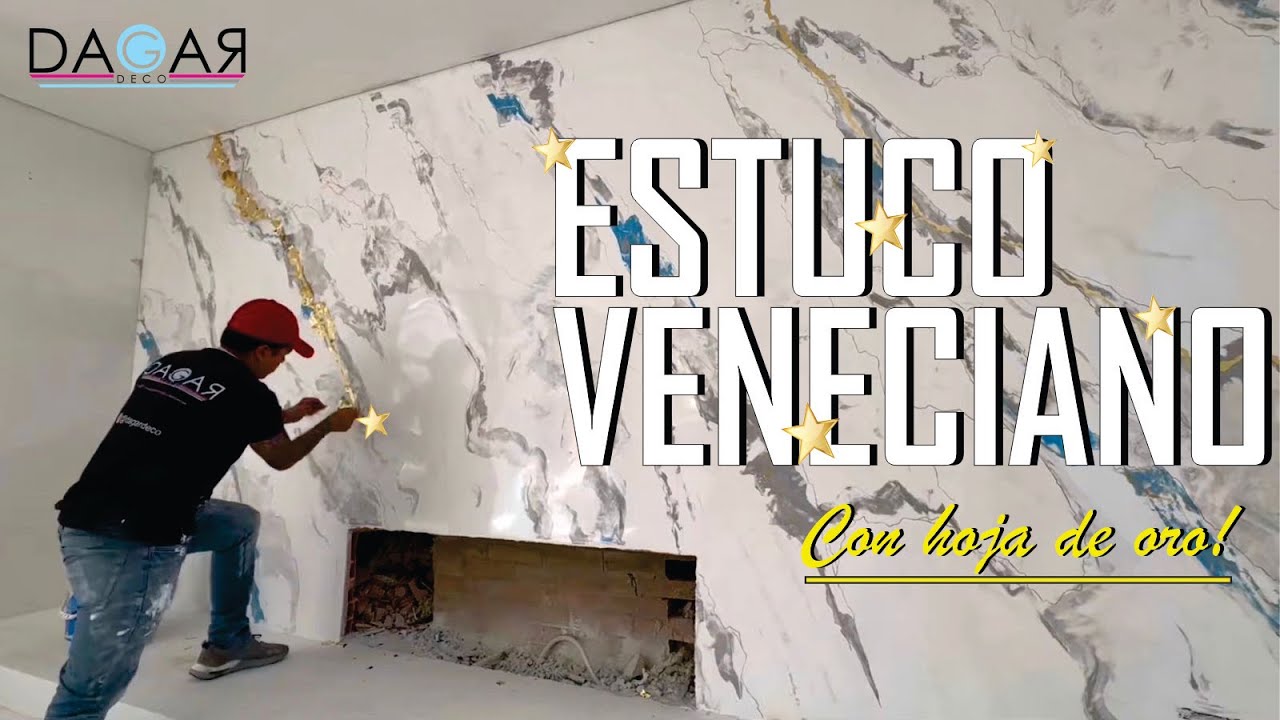 ESTUCO VENECIANO CON HOJA DE ORO