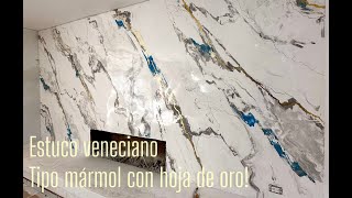 ESTUCO VENECIANO CON HOJA DE ORO