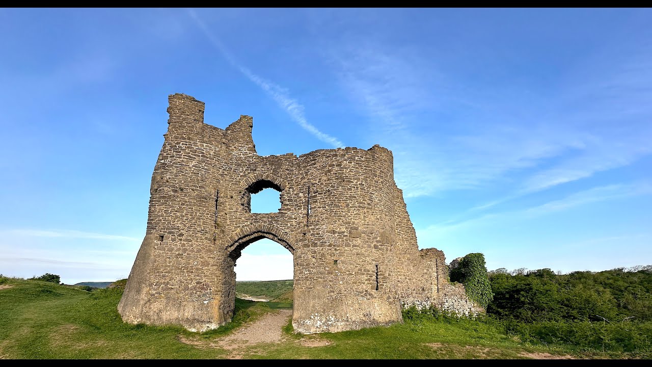 6km Parkmill to Three Cliffs Bay, Pennard Castle, Beach walk with nature, waves and sand! ASMR