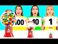 تحدي 100 طبقة من الطعام | الأدوات الذكية مقابل المأجورون Fun Challenge