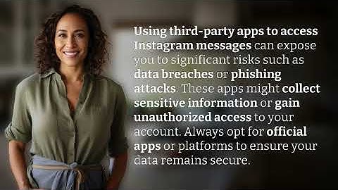 What are the risks of using third-party apps to access Instagram messages?