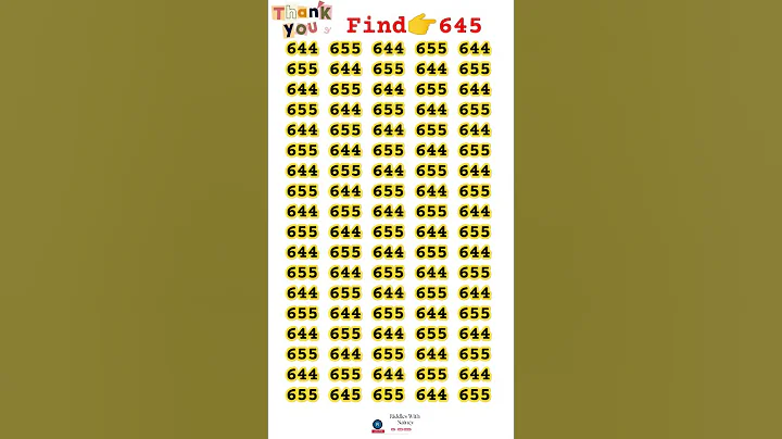 Try to find this number within 6 second 645 🧐 #shorts #ytshorts #viral