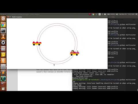 Multicar Roller Coaster problem- Little book of Semaphores- Python Pygame GUI simulation