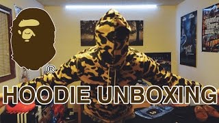 Bape Yellow Camo Hoodie Unboxing + Review