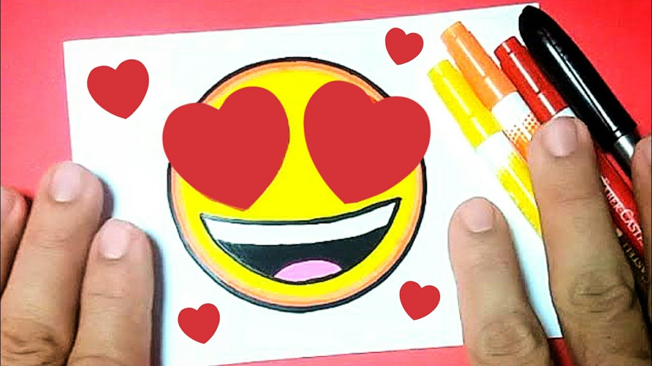 HOW TO DRAW EASY AND BEAUTIFUL PASSIONATE EMOJI - Simple Drawing