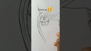 How to Draw Goku super Saiyan infinity in 10 sec,10min,10hrs🤧🤧#shorts screenshot 4