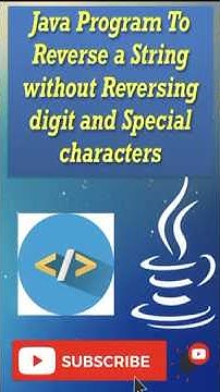 Java Program to Reverse a String without Reversing Digits and Special ...