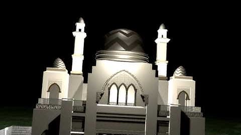 my 3d max mosque  model video trailer