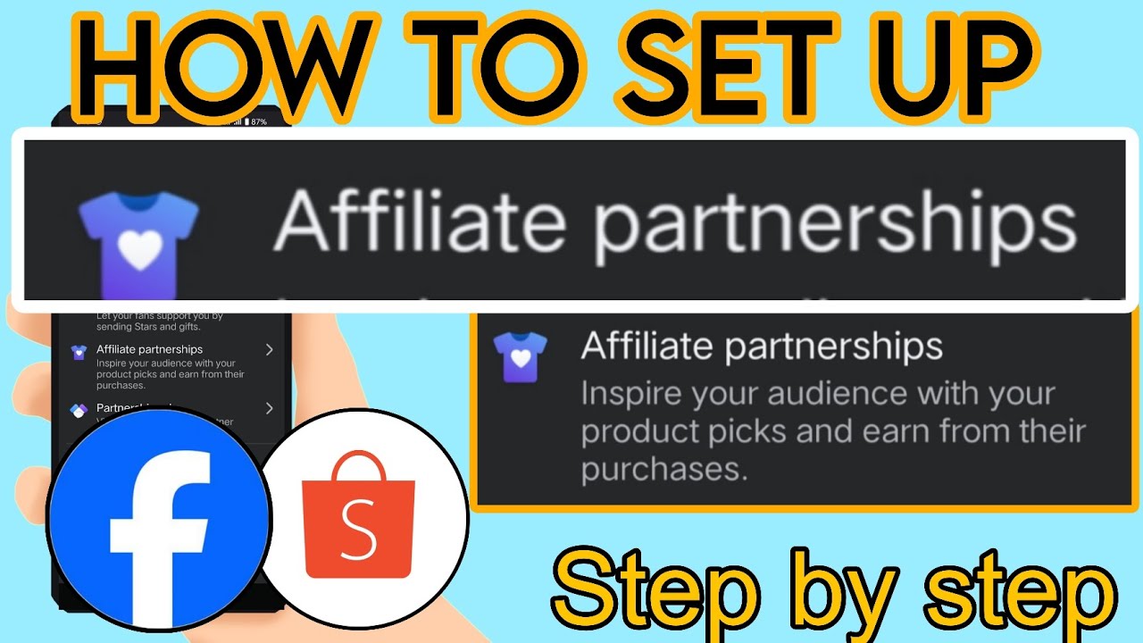 How to set up affiliate partnership on facebook