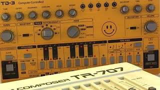 Behringer TD-3 and TR-707 - Chicago Acid House Session