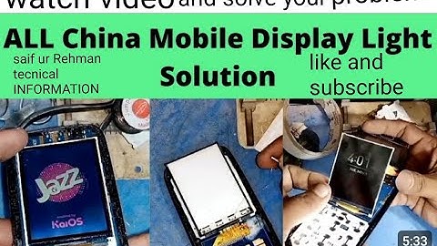 Nokia China Mobile Phone LCD Display screen led light problem solution black screen