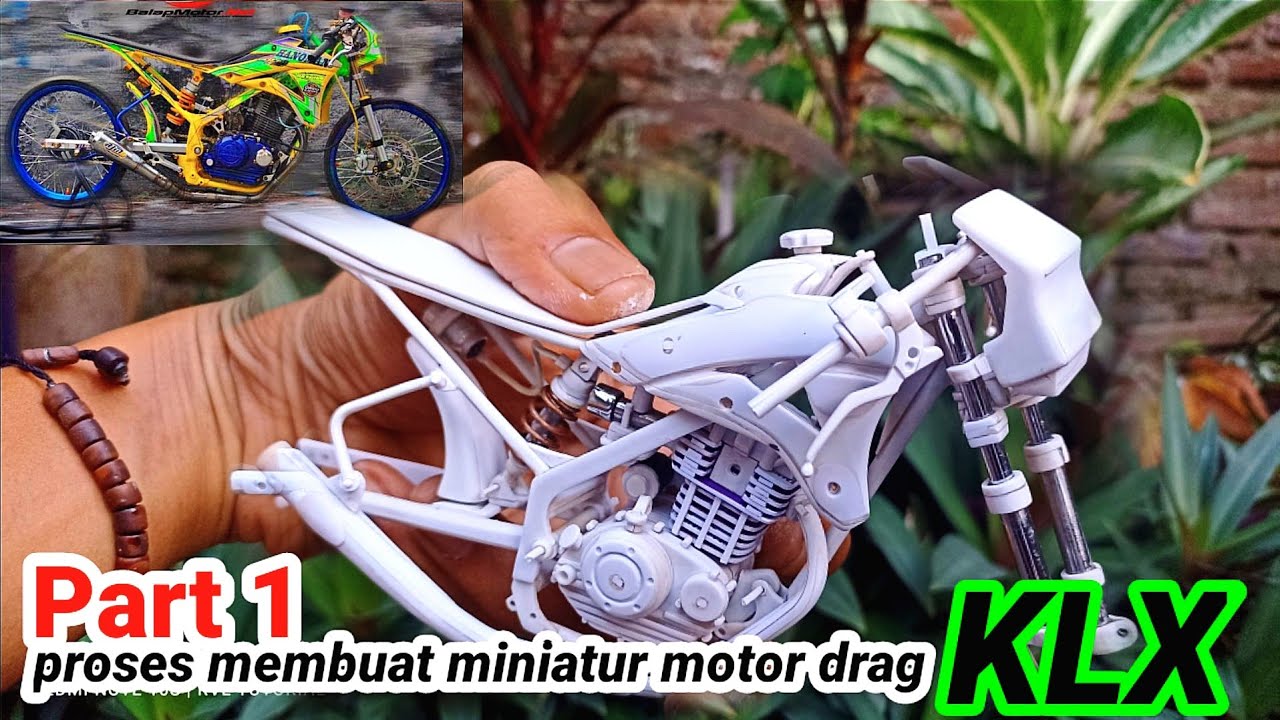 Making a miniature KLX Hanoman drag motorbike with severe details..‼️By RVL  tutorial 