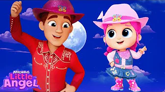 Wild West Princess 👑🐴| Songs for Kids! | Little Angel | Moonbug Kids - Girl Power! 🌸🌺🌸