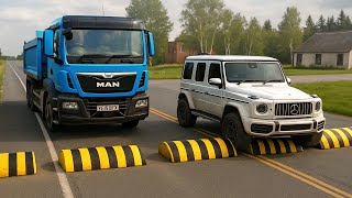 Cars vs Weird Speed Bumps Challenge #3 in BeamNG Drive!