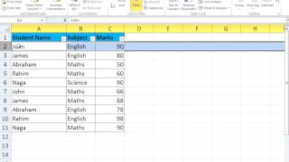 Microsoft Excel 3 - Filter and Sort