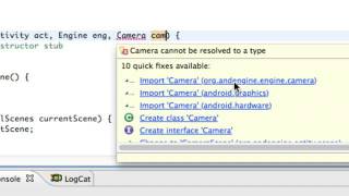 AndEngine 1 6 Android Game Development Setting up a Scene Manager screenshot 1
