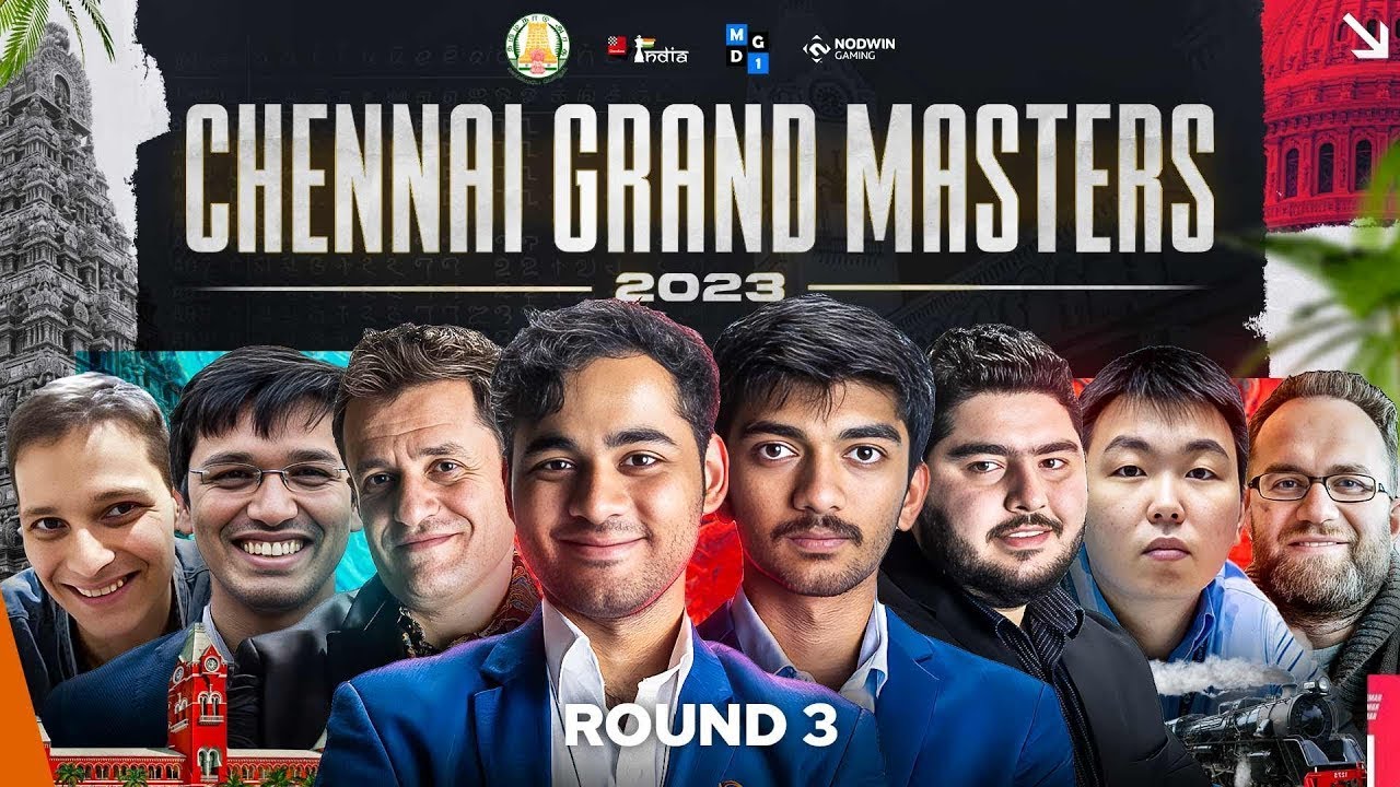 Chennai Grand Masters 2023 Round 3 Commentary by Anish, Sopiko